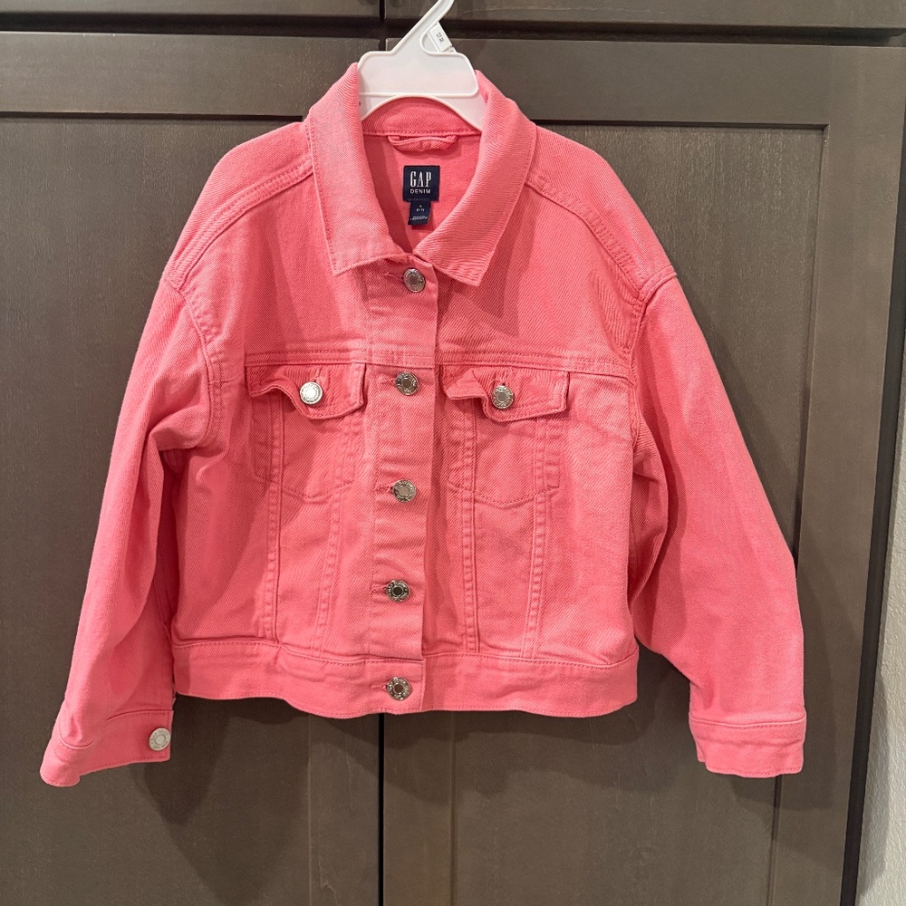 Pink girls Jean jacket size 6